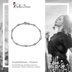 SilberDream Damen Armband Ankerkette 19cm Silber Trendschmuck SDA2389J