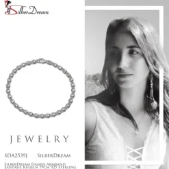 SilberDream Damen Armband Fantasie Kugeln 19cm 925 Sterling Silber SDA2539J