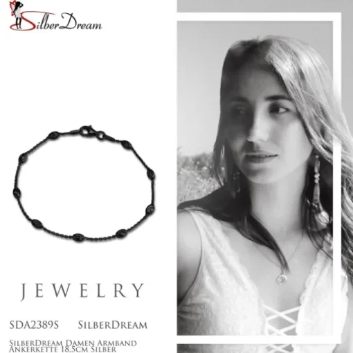 SilberDream Damen Armband Ankerkette 18,5cm Silber Trendschmuck SDA2389S