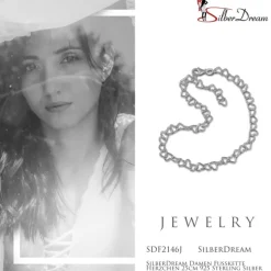 SilberDream Damen Fußkette Herzchen 25cm 925 Sterling Silber SDF2146J