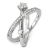SilberDream Doppel Ring Zirkonia weiß Gr.52 925er Sterling Silber GSR400W52