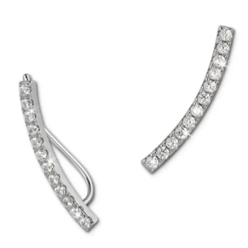 SilberDream Ear Cuff 12 kleine Zirkonias Ohrringe Ohrklemme 925 Silber GSO460W