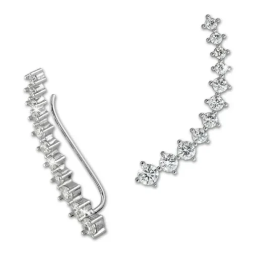 SilberDream Ear Cuff 11 Zirkonias Ohrringe Ohrklemme 925 Silber GSO415W