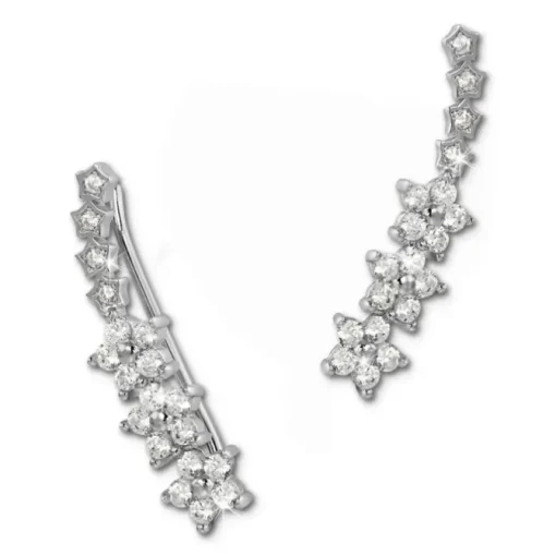 SilberDream Ear Cuff Blumenranke Ohrringe Ohrklemme 925 Sterling Silber GSO461W
