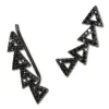 SilberDream Ear Cuff Dreiecke Zirkonia schwarz Ohrringe 925 Silber GSO426S