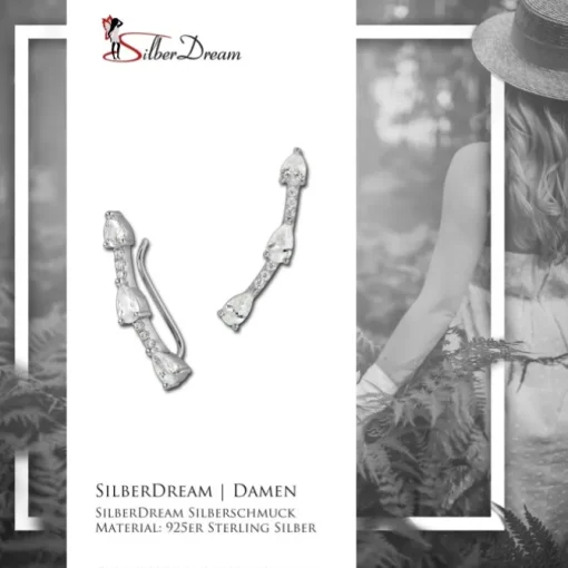 SilberDream Ear Cuff Drops Ohrringe Ohrklemme 925 Sterling Silber GSO459W