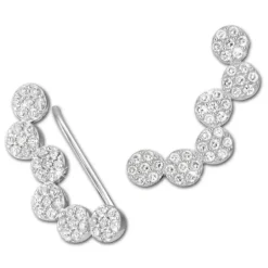SilberDream Ear Cuff Kreise Zirkonia Ohrringe Ohrklemme 925 Silber GSO423W