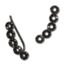 SilberDream Ear Cuff Kreise Zirkonia schwarz Ohrringe 925 Silber GSO425S