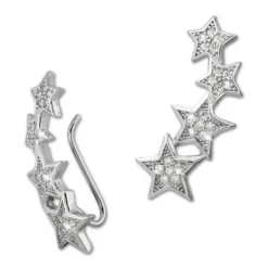 SilberDream Ear Cuff Sterne Zirkonia Ohrringe Ohrklemme 925 Silber GSO411W