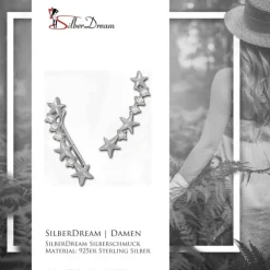 SilberDream Ear Cuff Sternchen Ohrringe Ohrklemme 925 Sterling Silber GSO464W