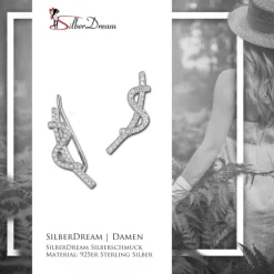 SilberDream Ear Cuff Wave Ohrringe Ohrklemme 925 Sterling Silber GSO451W