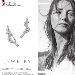 SilberDream Ear Cuff Wave Ohrringe Ohrklemme 925 Sterling Silber GSO451W