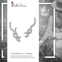 SilberDream Ear Cuff Welle Ohrringe Ohrklemme 925 Sterling Silber GSO462W