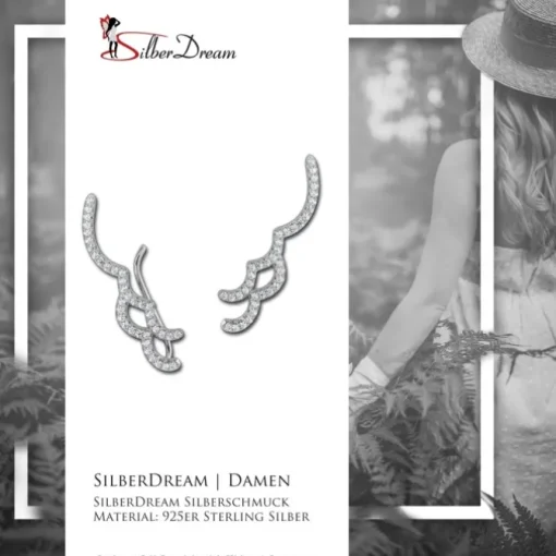 SilberDream Ear Cuff Welle Ohrringe Ohrklemme 925 Sterling Silber GSO462W