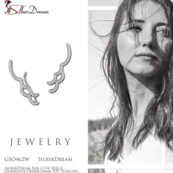 SilberDream Ear Cuff Welle Ohrringe Ohrklemme 925 Sterling Silber GSO462W