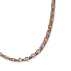 SilberDream Erbskette oval rose 925 Silber Damen Halskette 45cm Kette SDK26045E