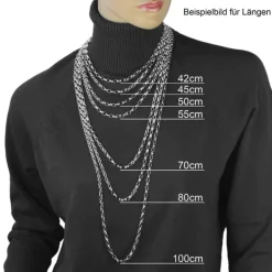 SilberDream Erbskette oval rose 925 Silber Damen Halskette 45cm Kette SDK26045E