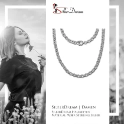 SilberDream Erbskette rund 925er Silber Halskette 45cm Kette SDK20845