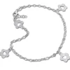 SilberDream Fußkette Blümchen offen 25,5cm 925 Sterling Silber SDF2105
