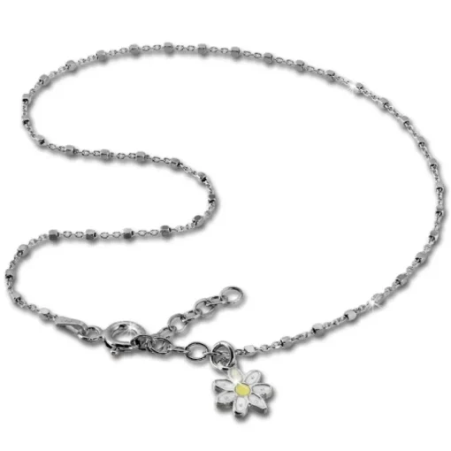 SilberDream Fußkette Blümchen 27cm 925 Sterling Silber SDF2204J