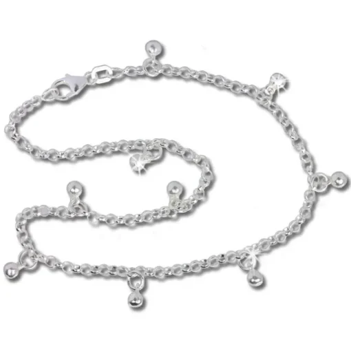 SilberDream Fußkette Bollywood 25,5cm 925 Sterling Silber SDF015
