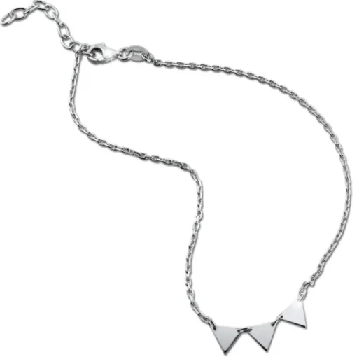 SilberDream Fußkette Dreiecke 25cm 925 Sterling Silber SDF5205J