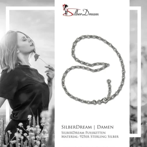 SilberDream Fußkette Erbskette 925 Sterling Silber Damen 28cm SDFK0058J