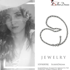 SilberDream Fußkette Erbskette 925 Sterling Silber Damen 28cm SDFK0058J