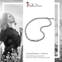 SilberDream Fußkette Fantasie 925 Sterling Silber Damen 26cm + 2cm SDFK0046J
