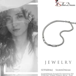 SilberDream Fußkette Fantasie 925 Sterling Silber Damen 26cm + 2cm SDFK0046J