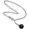 SilberDream Fußkette Glitzer Kugel schwarz 25cm 925 Silber SDF010S