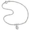 SilberDream Fußkette Herz 25cm Zirkonia weiß Silber SDF2025W
