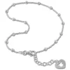 SilberDream Fußkette Herz offen 26cm 925 Sterling Silber SDF2096