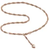 SilberDream Fußkette Herz Zirkonia 25,5cm Rose vergoldet und 925 Silber SDF0295E