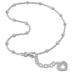 SilberDream Fußkette Herz offen 26cm 925 Sterling Silber SDF2096