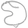 SilberDream Fußkette Herz Zirkonia weiß 27cm Damenschmuck 925er Silber SDF0383J