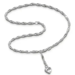 SilberDream Fußkette Herz 25cm Damenschmuck 925er Silber SDF0345J