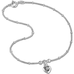 SilberDream Fußkette Herz 23cm Zirkonia weiß Silber SDF2023W