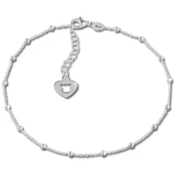 SilberDream Fußkette Herz offen 26cm 925 Sterling Silber SDF2096