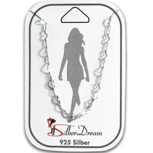 SilberDream Fußkette Herzchen 25cm 925 Sterling Silber SDF5075J