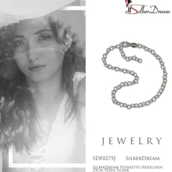 SilberDream Fußkette Herzchen 25cm 925er Silber SDF0275J