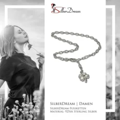 SilberDream Fußkette Kleeblatt 25cm 925 Sterling Silber SDF009