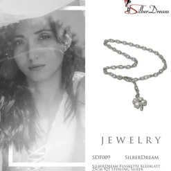 SilberDream Fußkette Kleeblatt 25cm 925 Sterling Silber SDF009