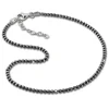 SilberDream Fußkette Kugeln 27cm geschwärzt diamantiert 925 Silber SDF2164K