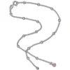 SilberDream Fußkette Kugeln Zirkonia rosa 25cm 925 Silber SDF023A