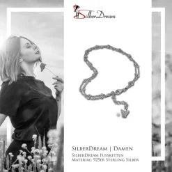 SilberDream Fußkette Kugeln Engel Zirkonia 27cm 925er Silber SDF2174J