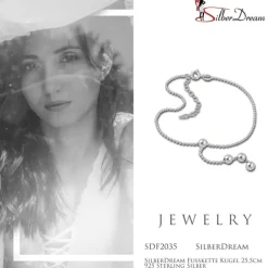 SilberDream Fußkette Kugel 25,5cm 925 Sterling Silber SDF2035