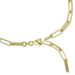 SilberDream Fußkette Laguna 925 Sterling Silber vergoldet Damen 28cm SDFK0018Y