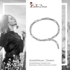 SilberDream Fußkette Laguna 925 Sterling Silber Damen 28cm SDFK0018J