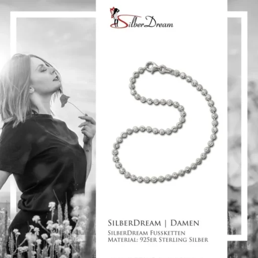 SilberDream Fußkette Moon 25cm 925 Sterling Silber SDF3025J